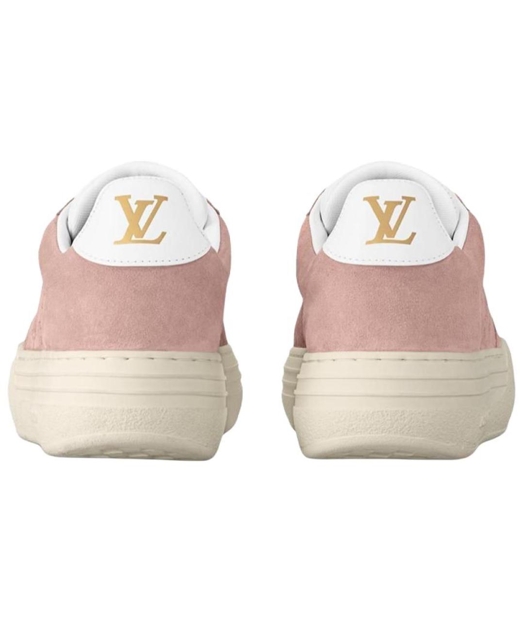 LOUIS VUITTON Розовые замшевые кроссовки, фото 5