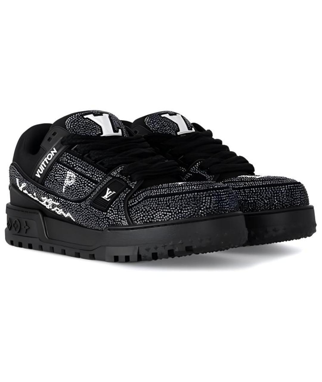 LOUIS VUITTON Черные низкие кроссовки / кеды, фото 3