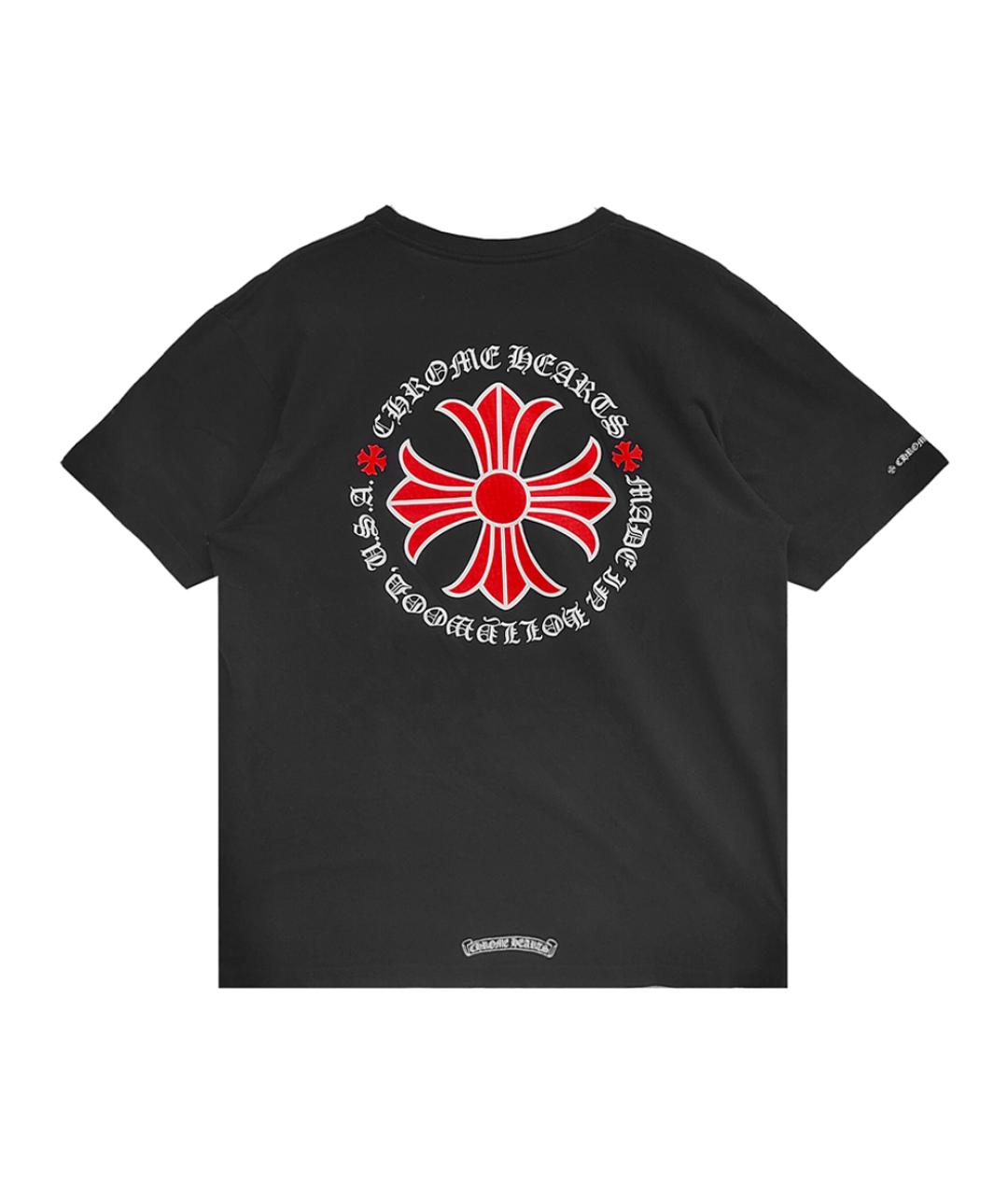 CHROME HEARTS Черная хлопковая футболка, фото 2