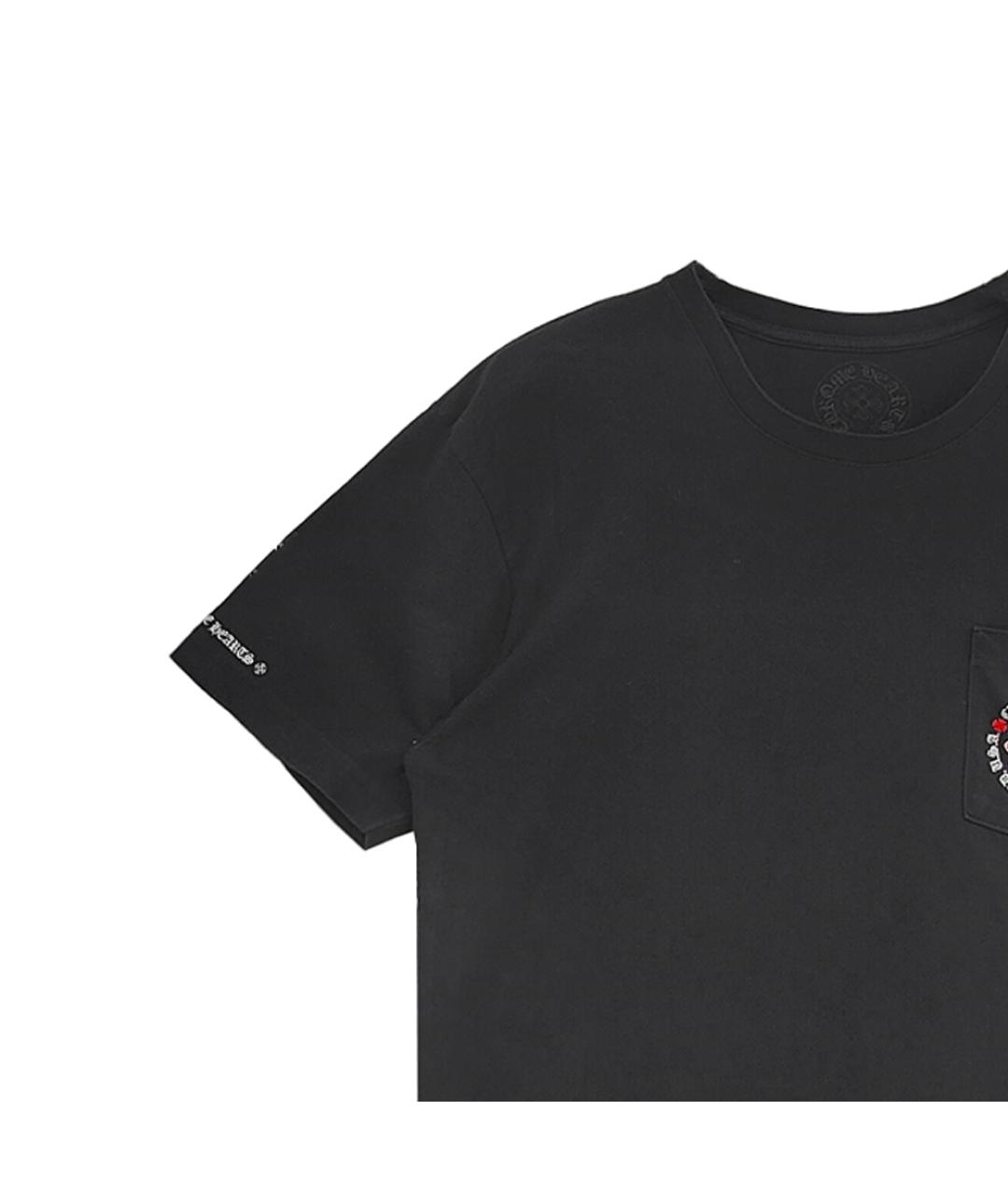 CHROME HEARTS Черная хлопковая футболка, фото 3