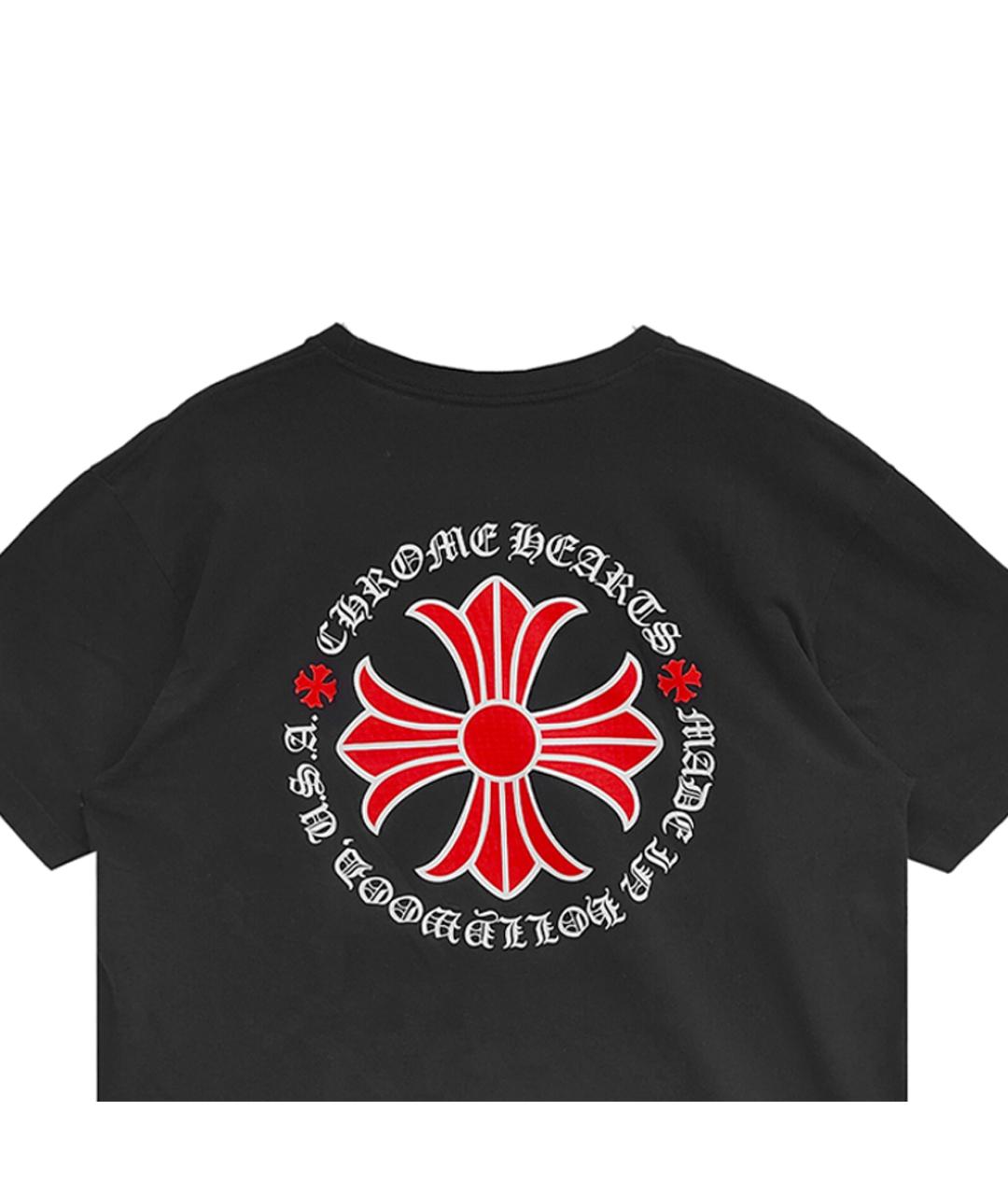 CHROME HEARTS Черная хлопковая футболка, фото 5