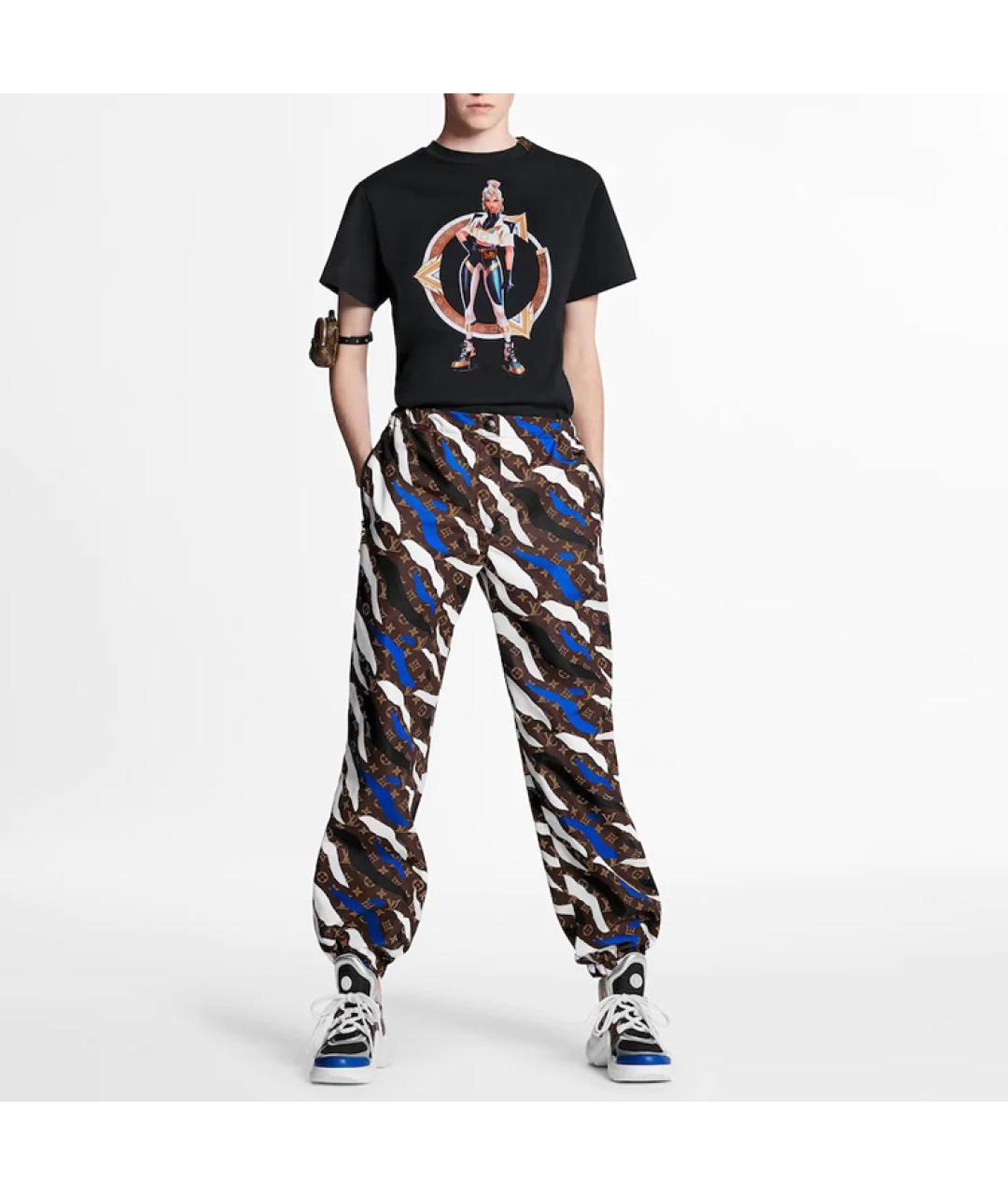 LOUIS VUITTON Черная хлопковая футболка, фото 2