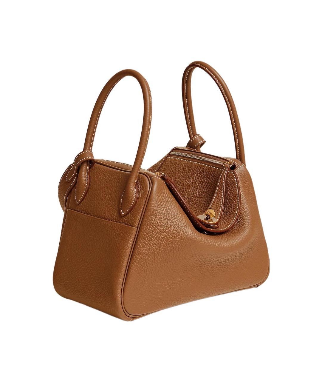 HERMES Коричневая кожаная сумка через плечо, фото 2