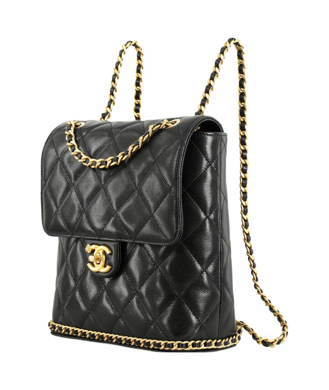 CHANEL Черный кожаный рюкзак, фото 2