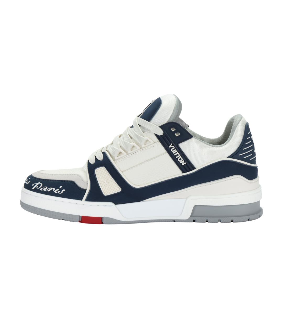 LOUIS VUITTON Белые кожаные кроссовки, фото 2