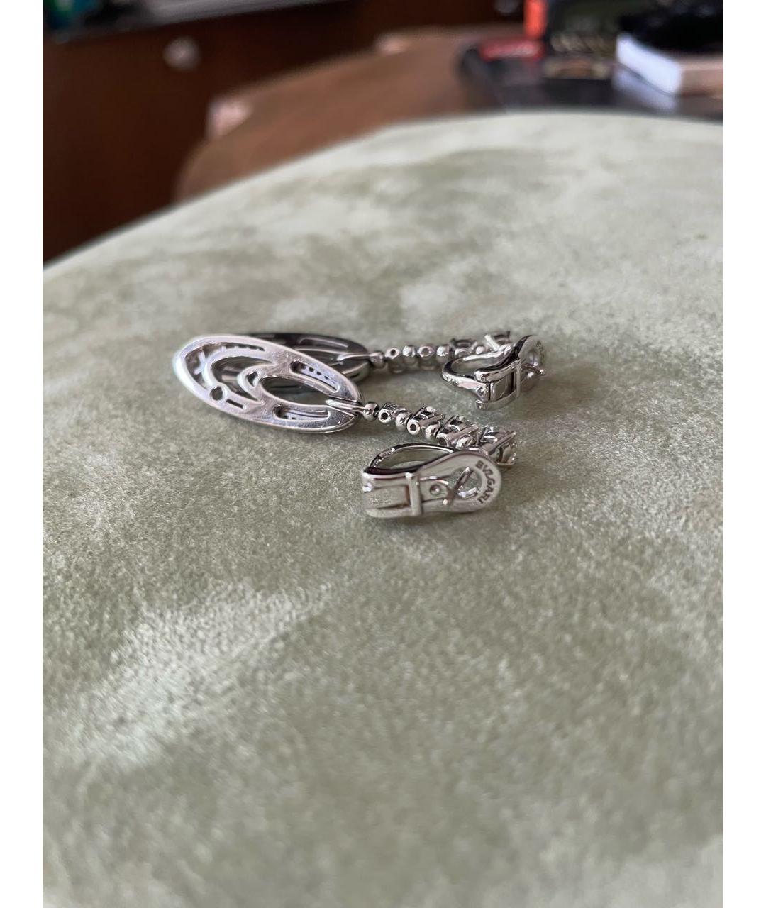 BVLGARI Белые серьги из белого золота, фото 4