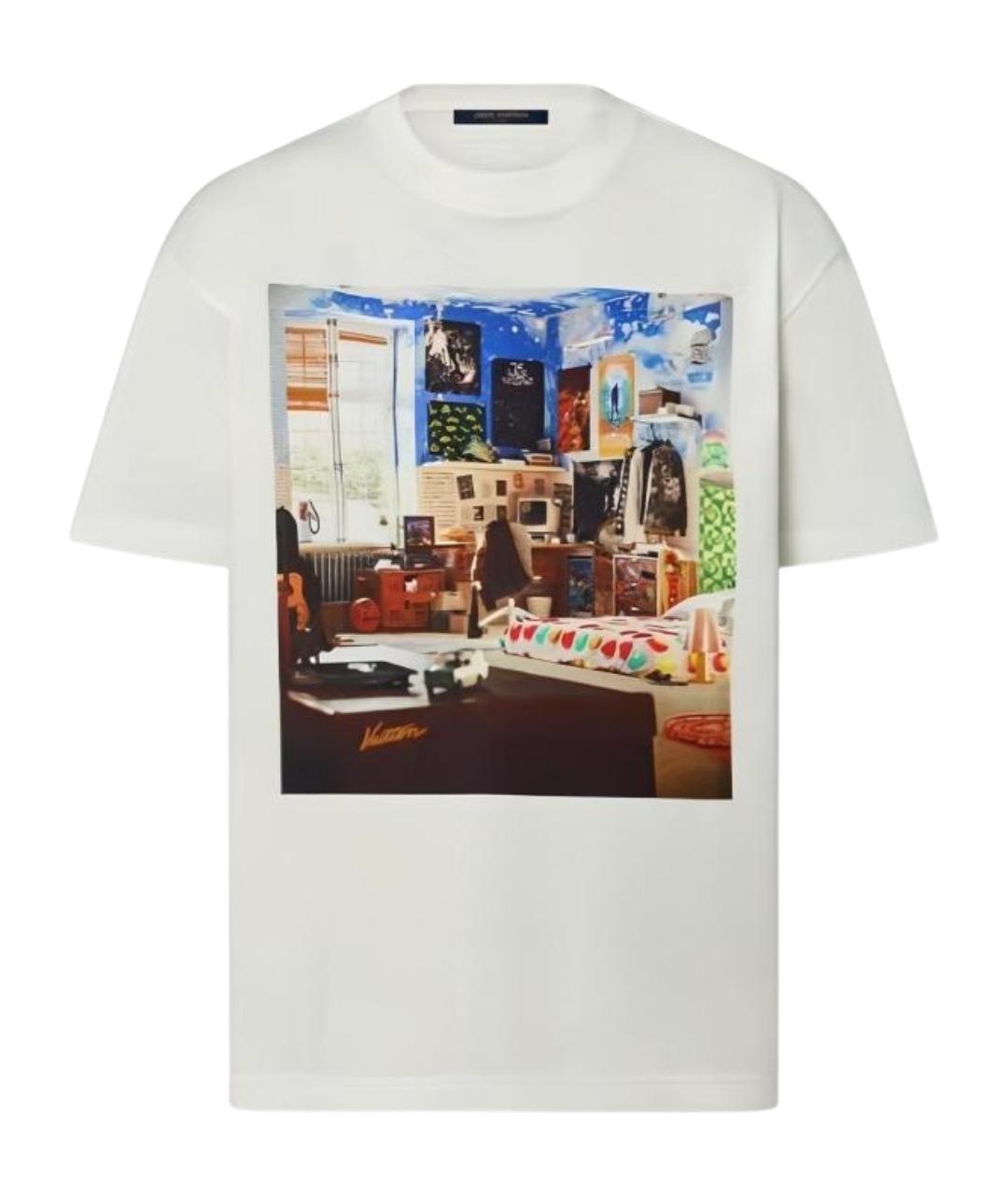 LOUIS VUITTON Белая хлопковая футболка, фото 1