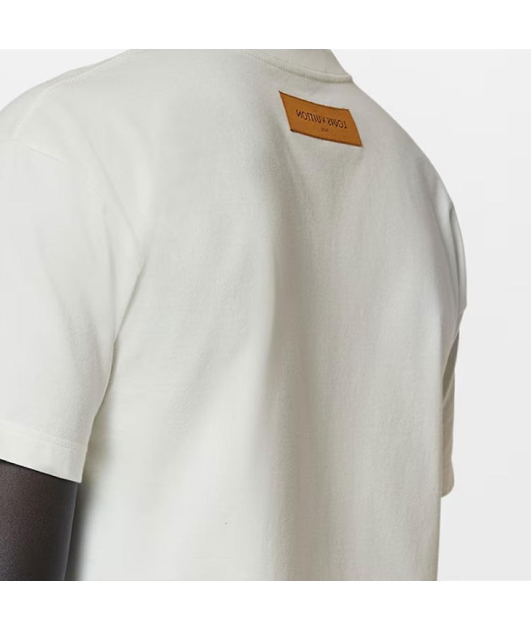 LOUIS VUITTON Белая хлопковая футболка, фото 4