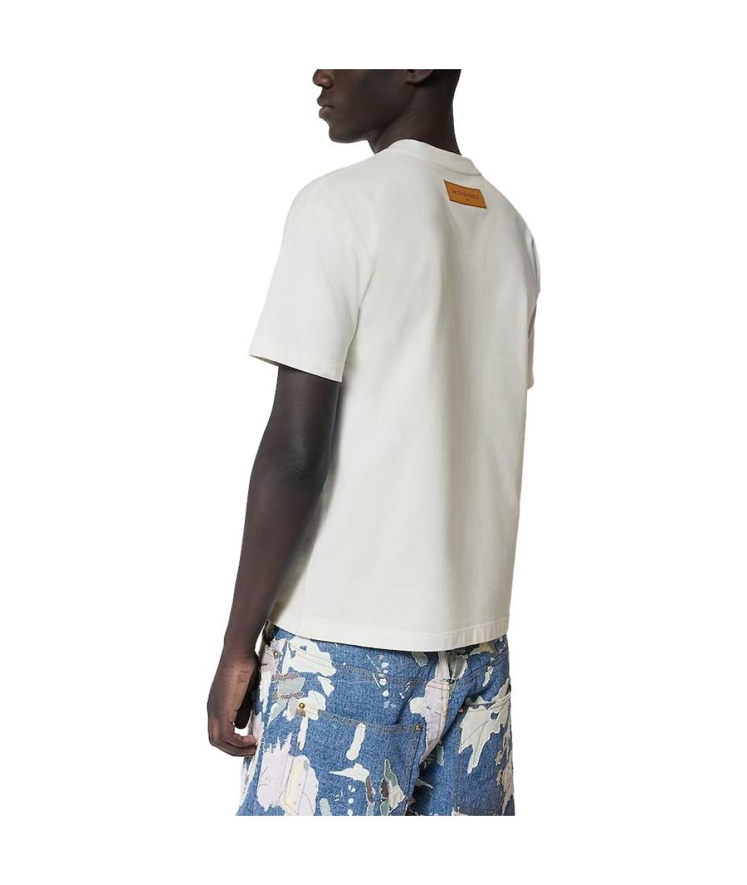 LOUIS VUITTON Белая хлопковая футболка, фото 3