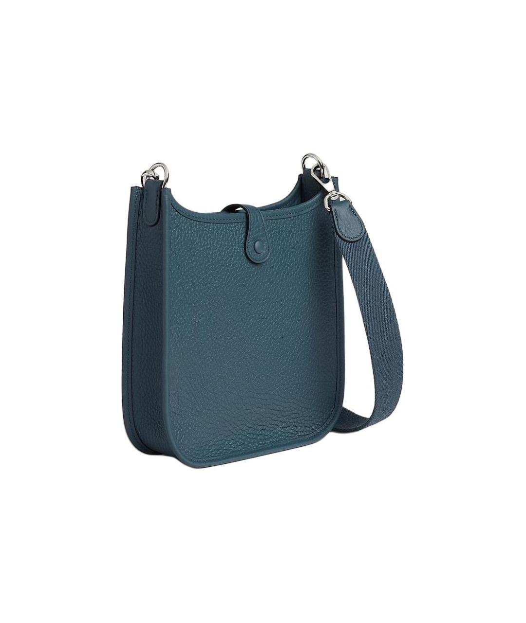 HERMES Синяя кожаная сумка через плечо, фото 3