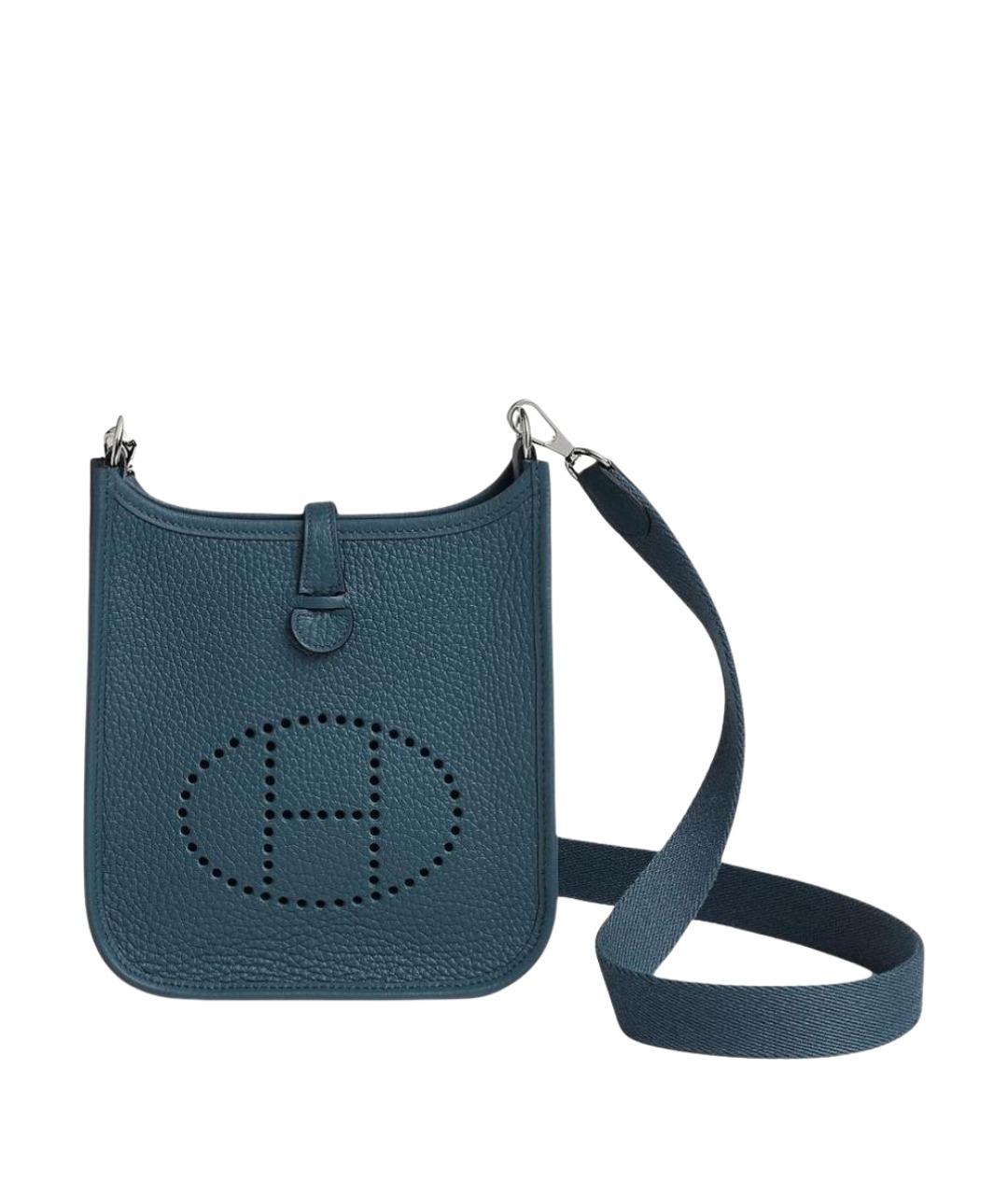 HERMES Синяя кожаная сумка через плечо, фото 1