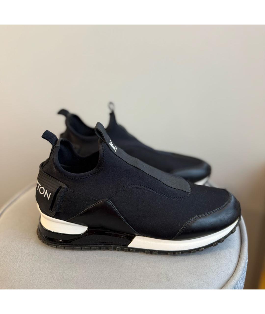 LOUIS VUITTON Черные кожаные кроссовки, фото 9