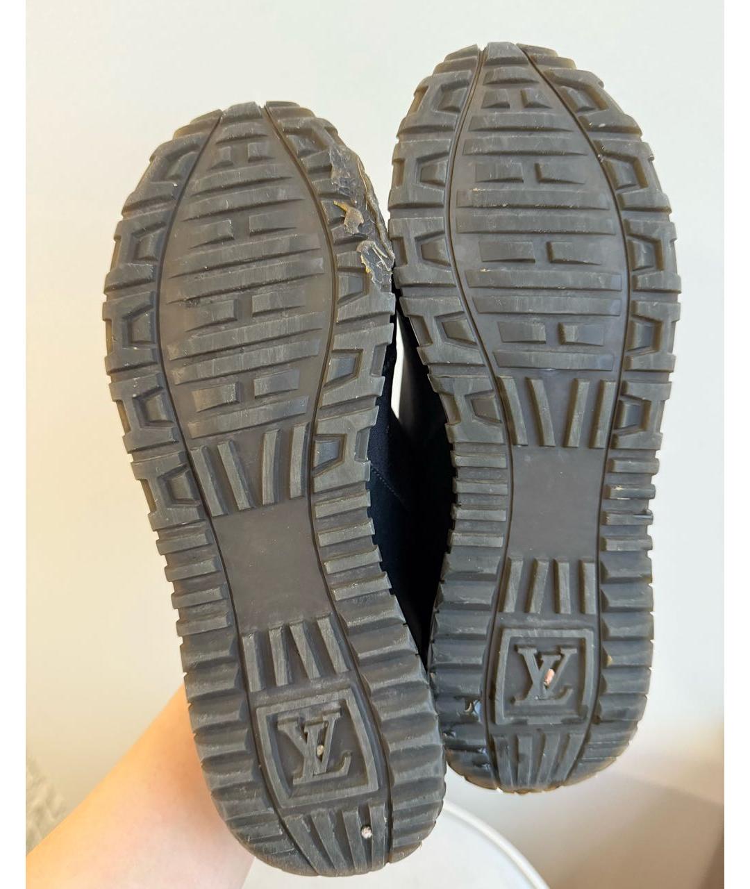 LOUIS VUITTON Черные кожаные кроссовки, фото 7