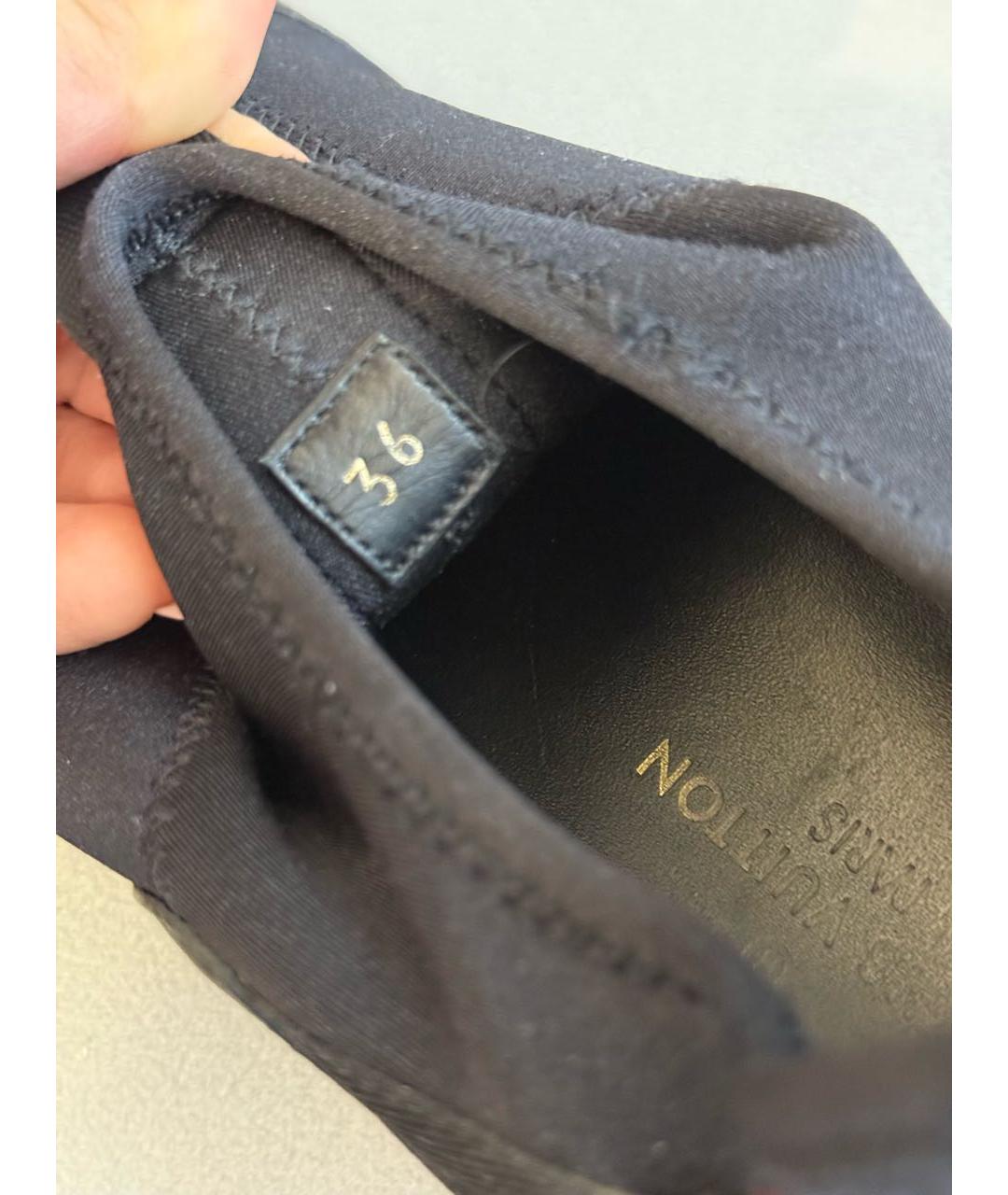 LOUIS VUITTON Черные кожаные кроссовки, фото 8