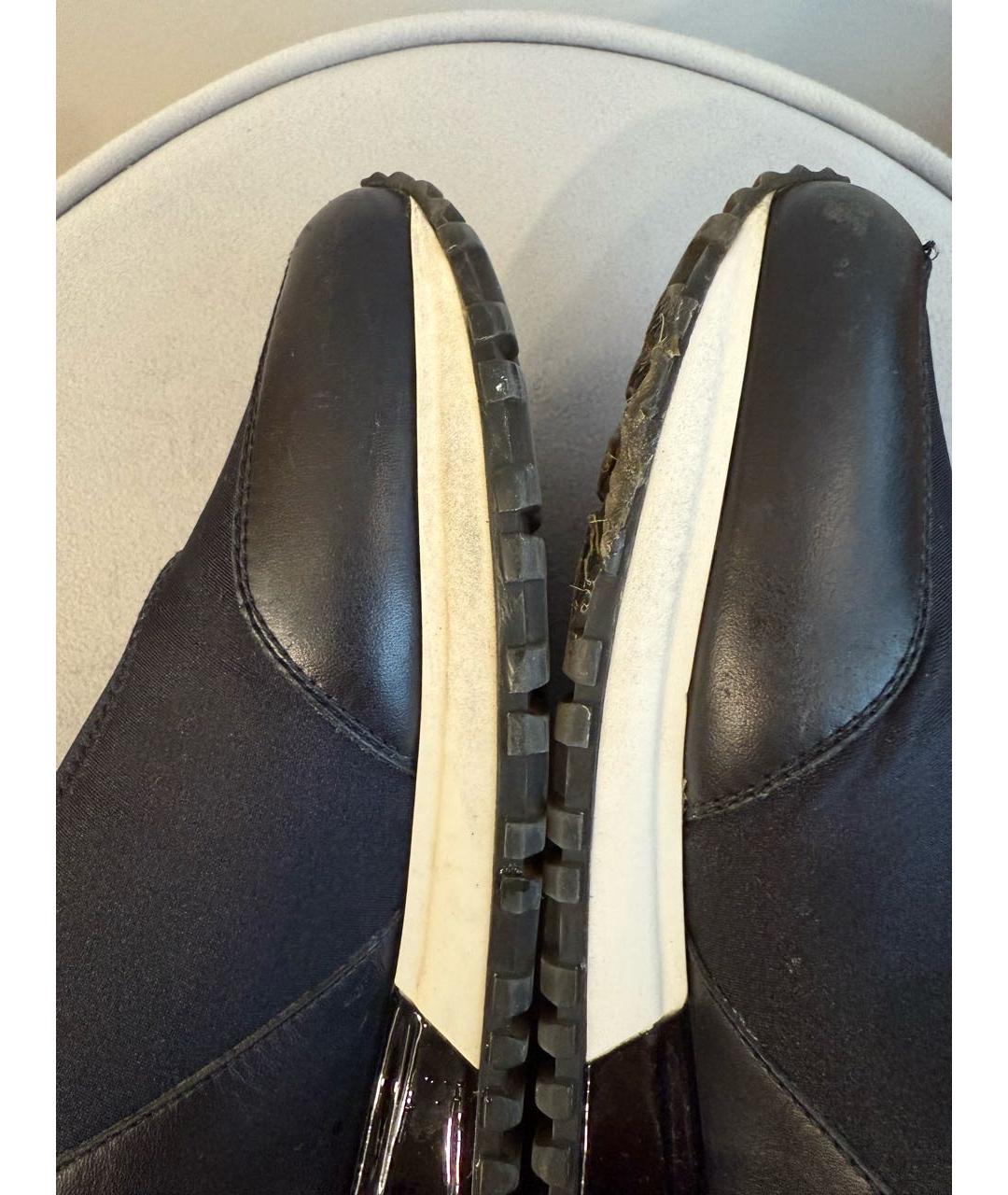 LOUIS VUITTON Черные кожаные кроссовки, фото 6