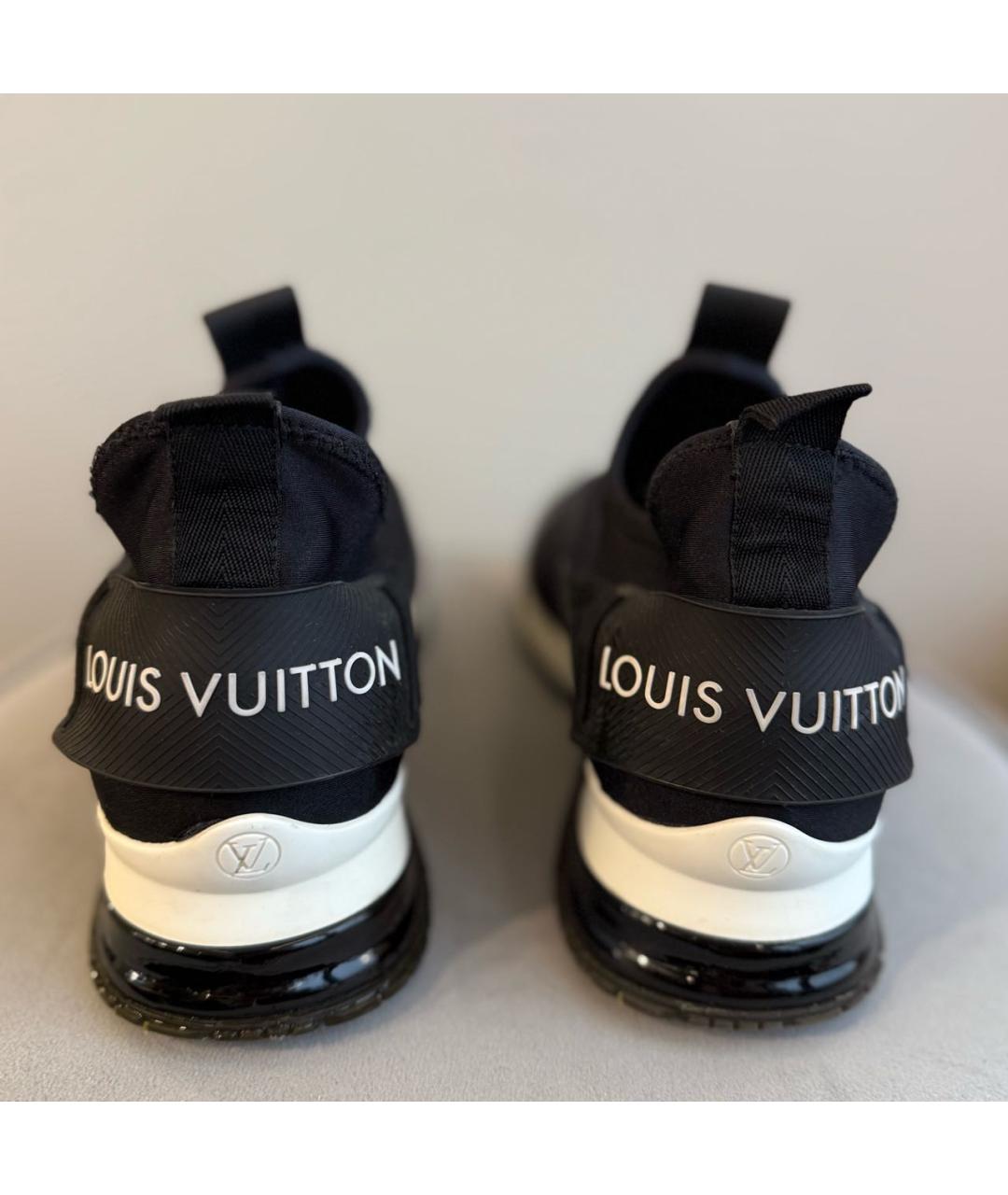 LOUIS VUITTON Черные кожаные кроссовки, фото 3