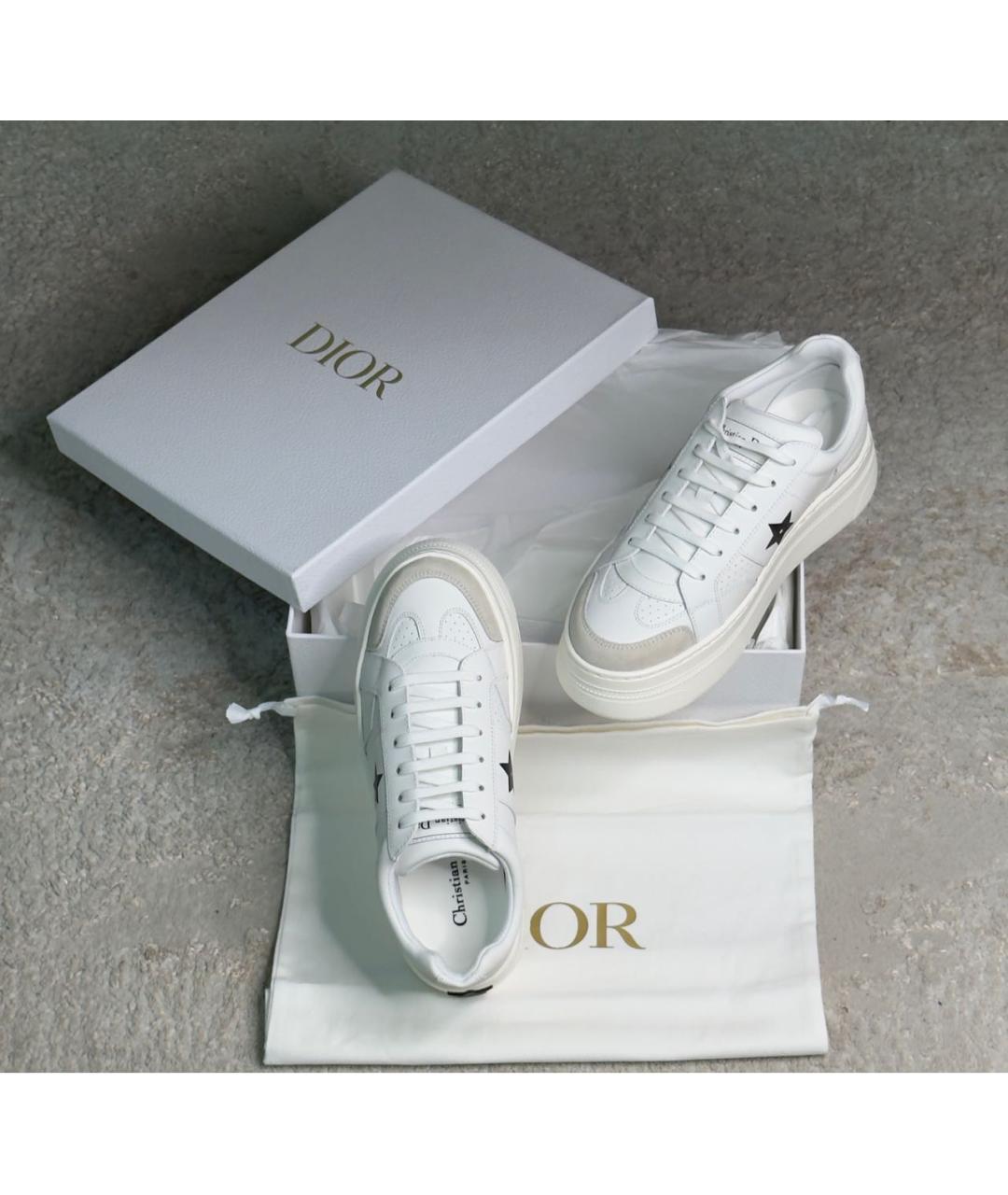 CHRISTIAN DIOR Белые кожаные кроссовки, фото 8