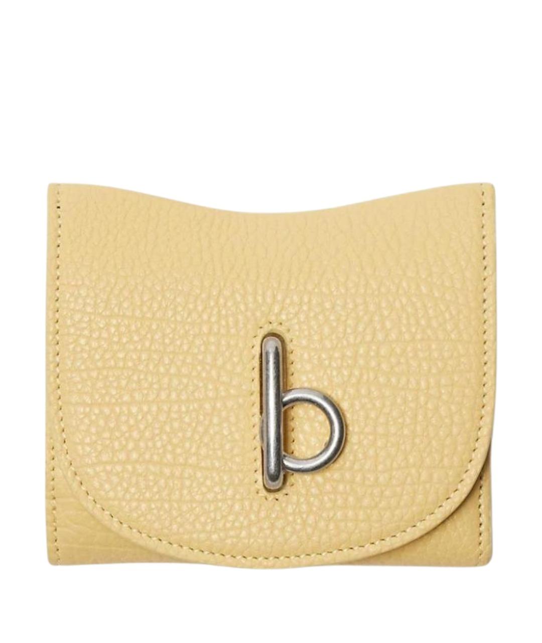 BURBERRY Желтый кожаный кошелек, фото 1