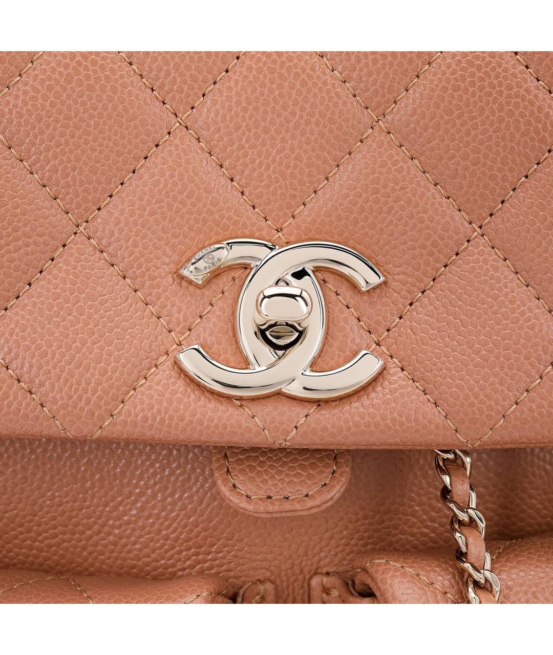 CHANEL Розовый кожаный рюкзак, фото 5