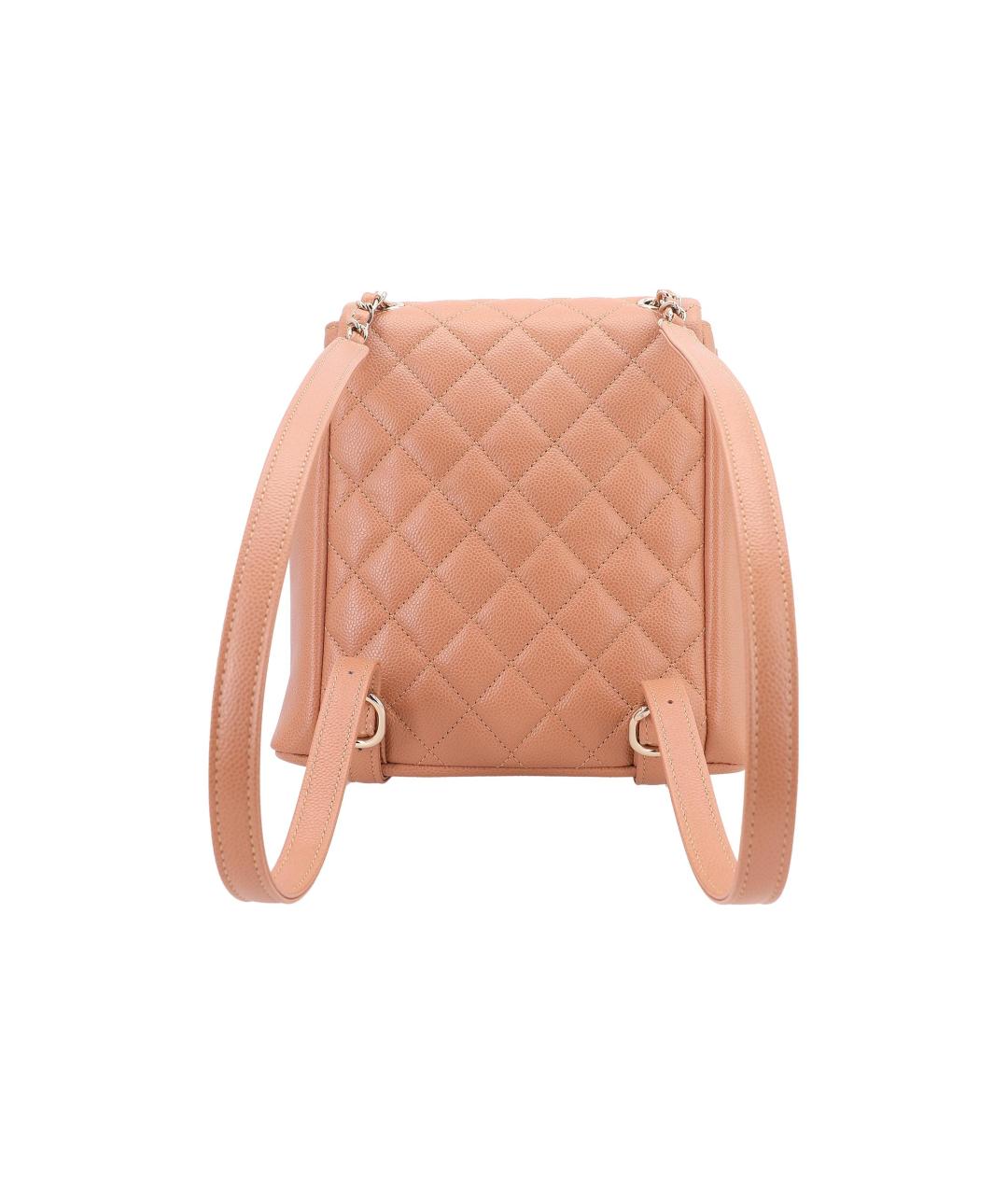 CHANEL Розовый кожаный рюкзак, фото 3