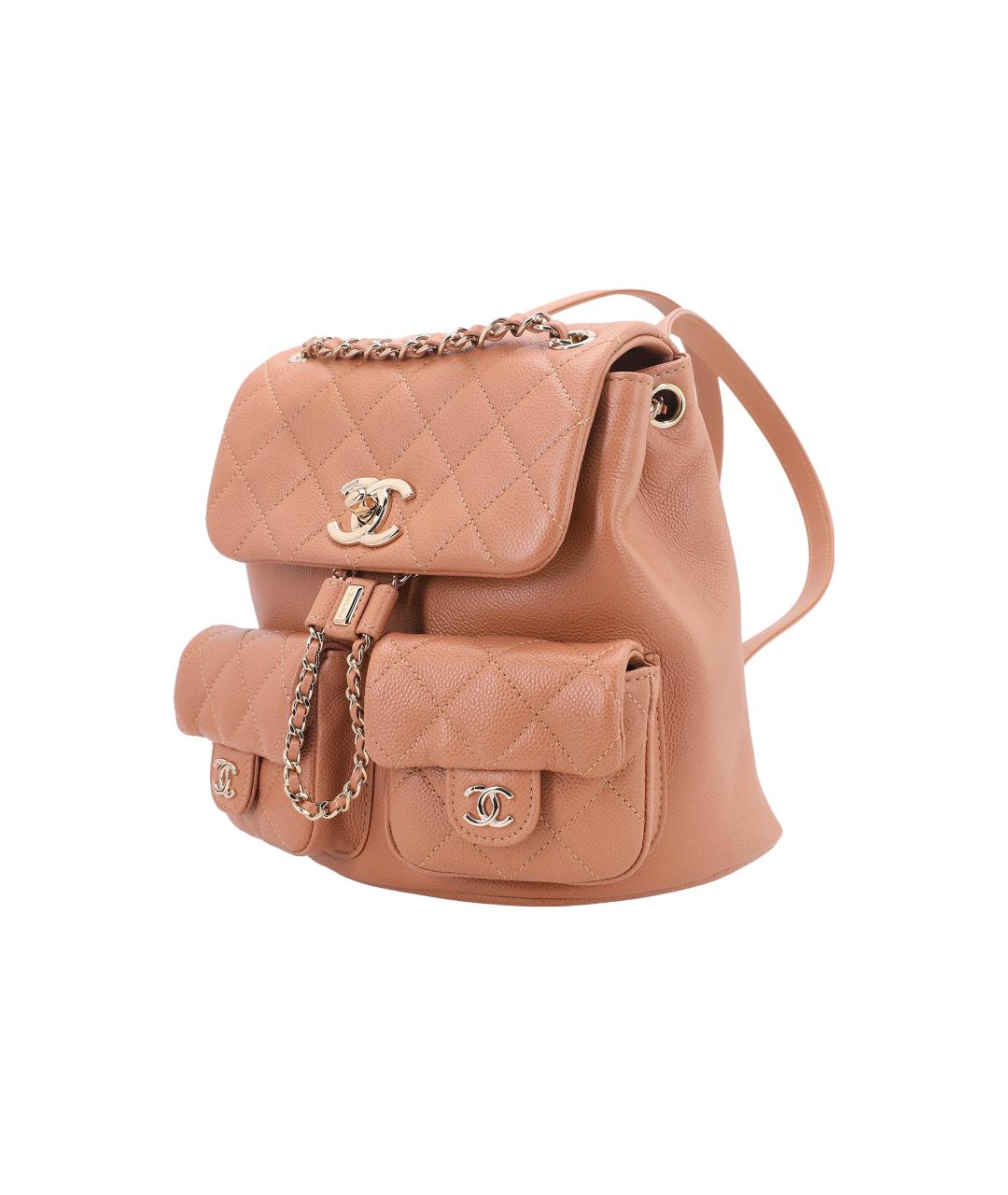 CHANEL Розовый кожаный рюкзак, фото 2