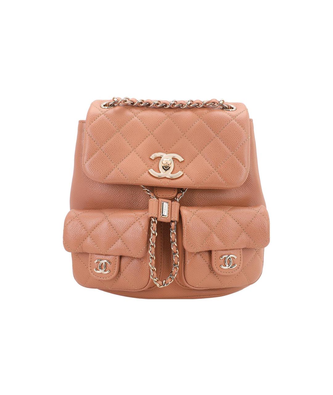 CHANEL Розовый кожаный рюкзак, фото 6