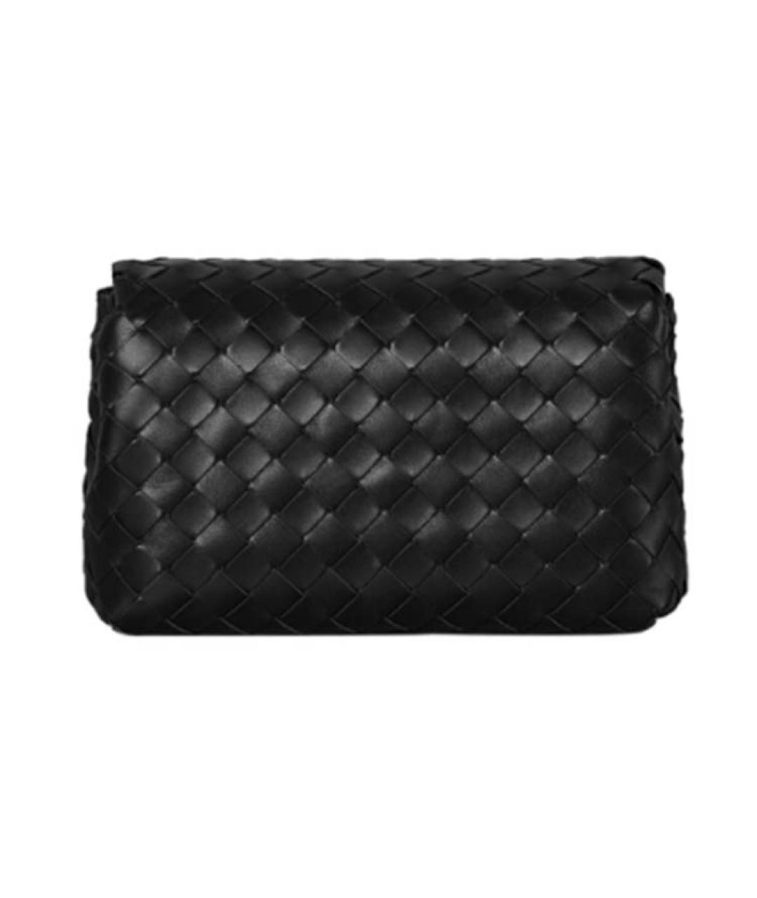 BOTTEGA VENETA Черная кожаная сумка через плечо, фото 2