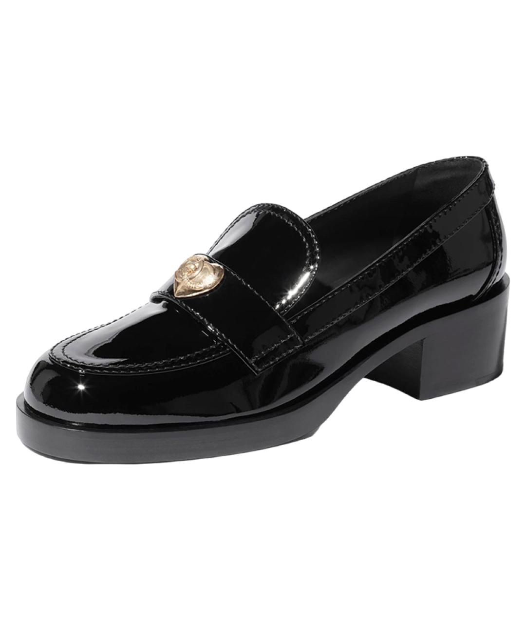 CHANEL Черные кожаные лоферы, фото 3