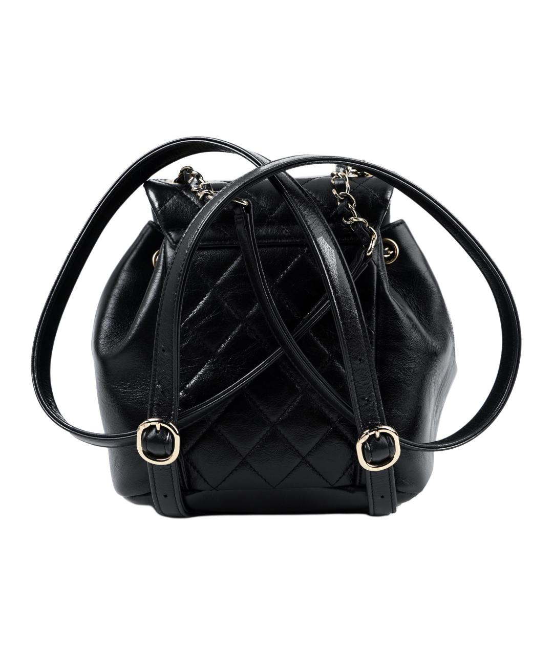 CHANEL Черный кожаный рюкзак, фото 3