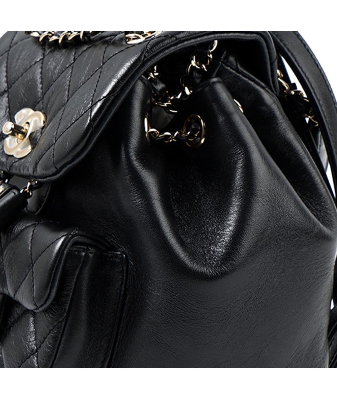 CHANEL Черный кожаный рюкзак, фото 5