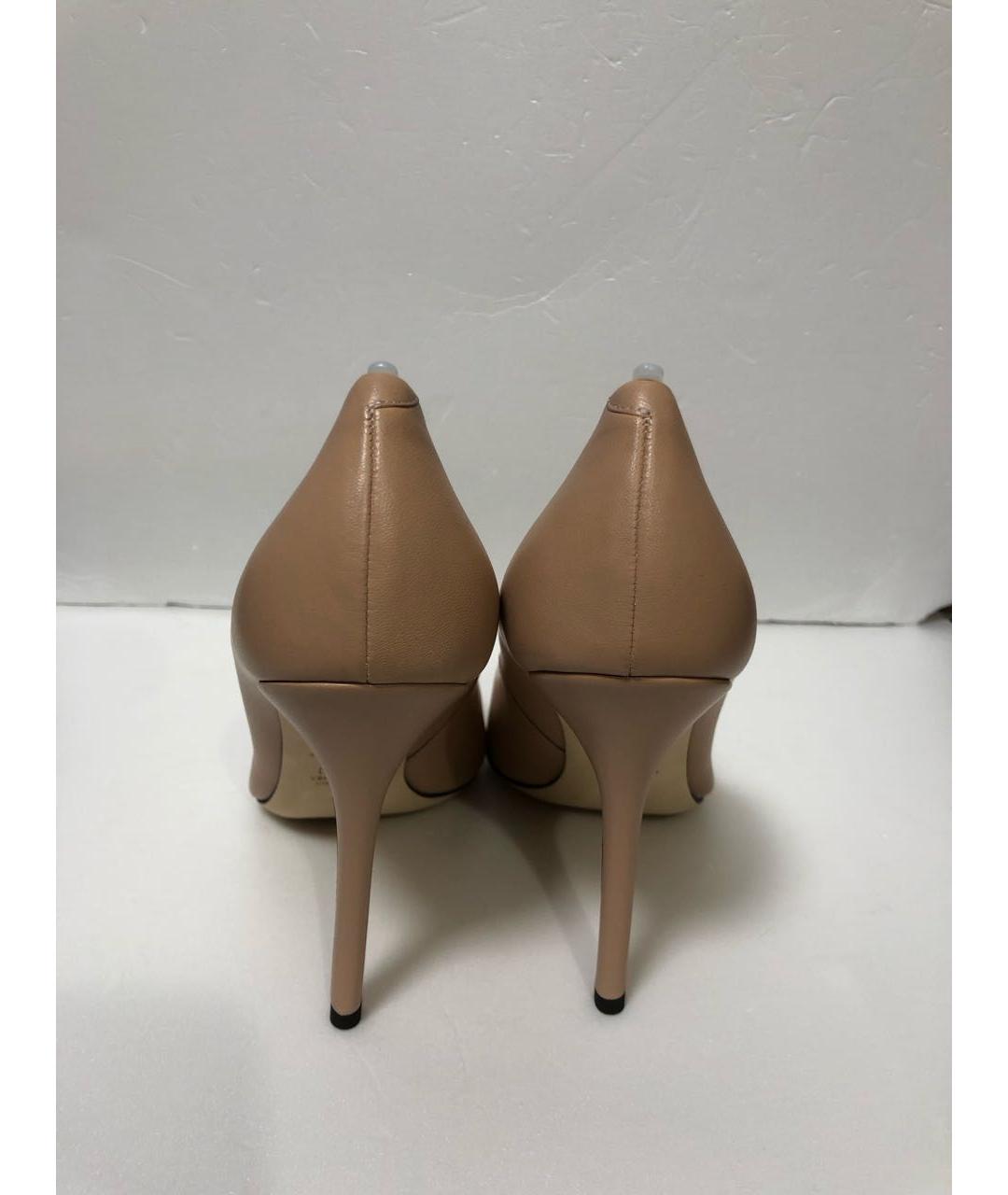 GIUSEPPE ZANOTTI DESIGN Бежевые кожаные туфли, фото 4