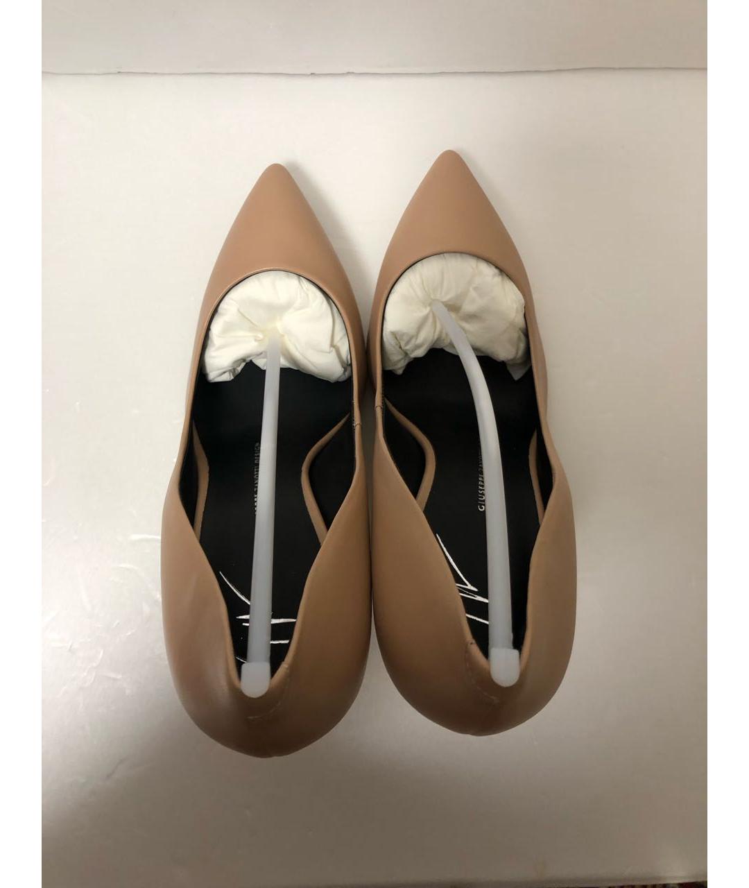 GIUSEPPE ZANOTTI DESIGN Бежевые кожаные туфли, фото 3