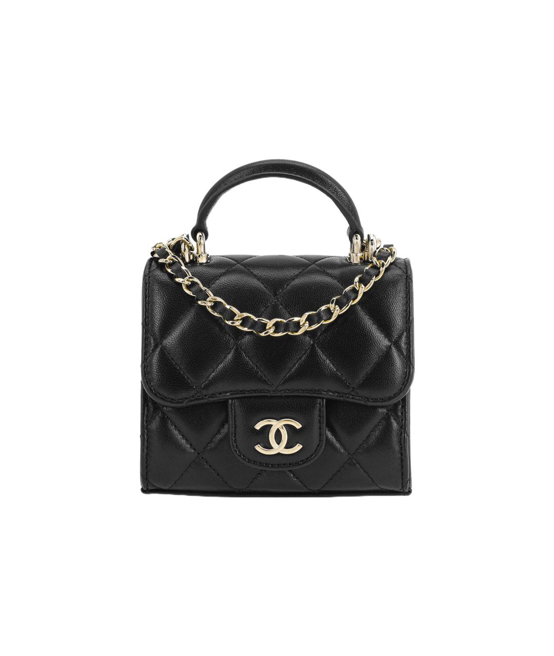 CHANEL Черная кожаная сумка через плечо, фото 6