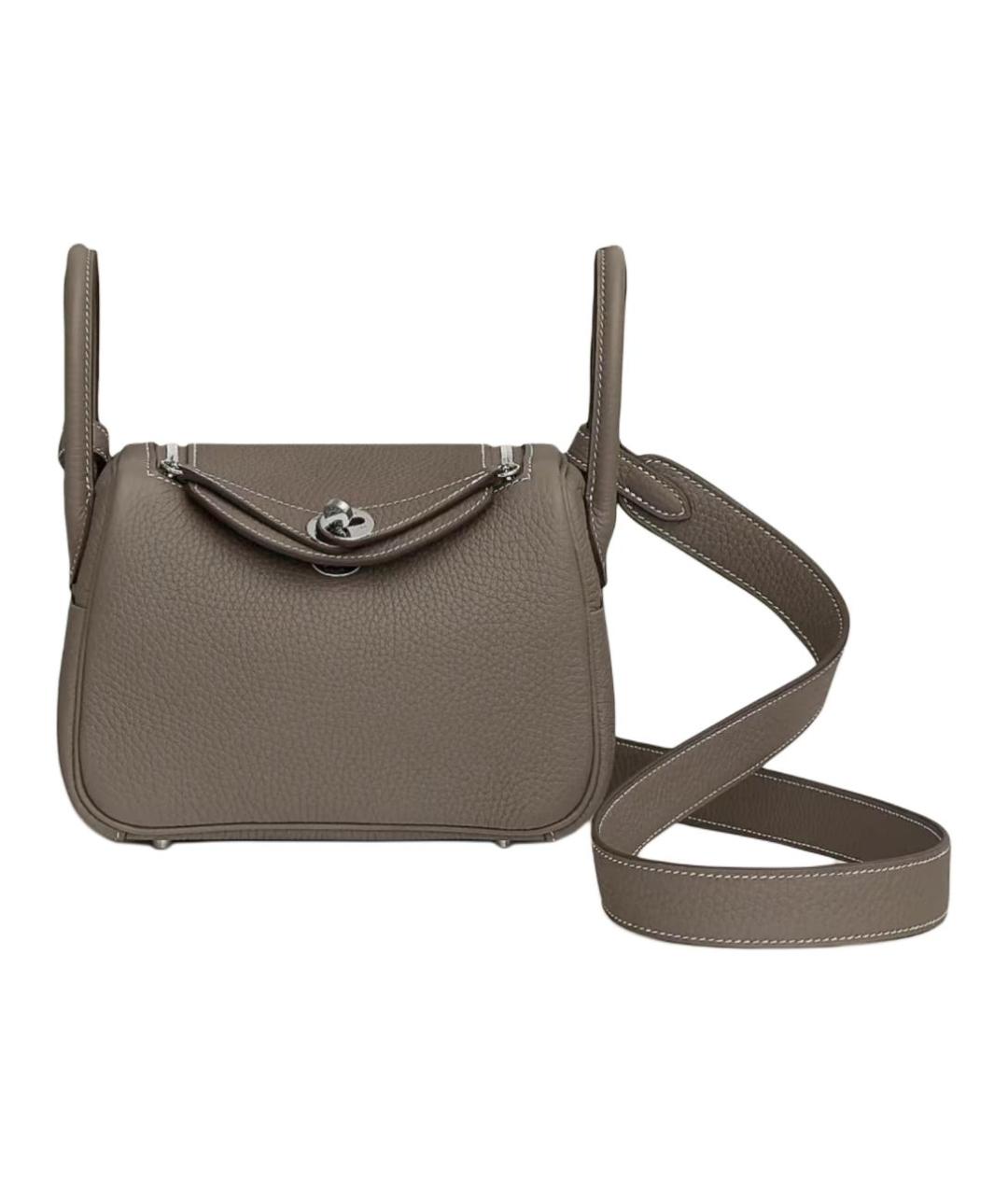 HERMES Коричневая кожаная сумка через плечо, фото 1