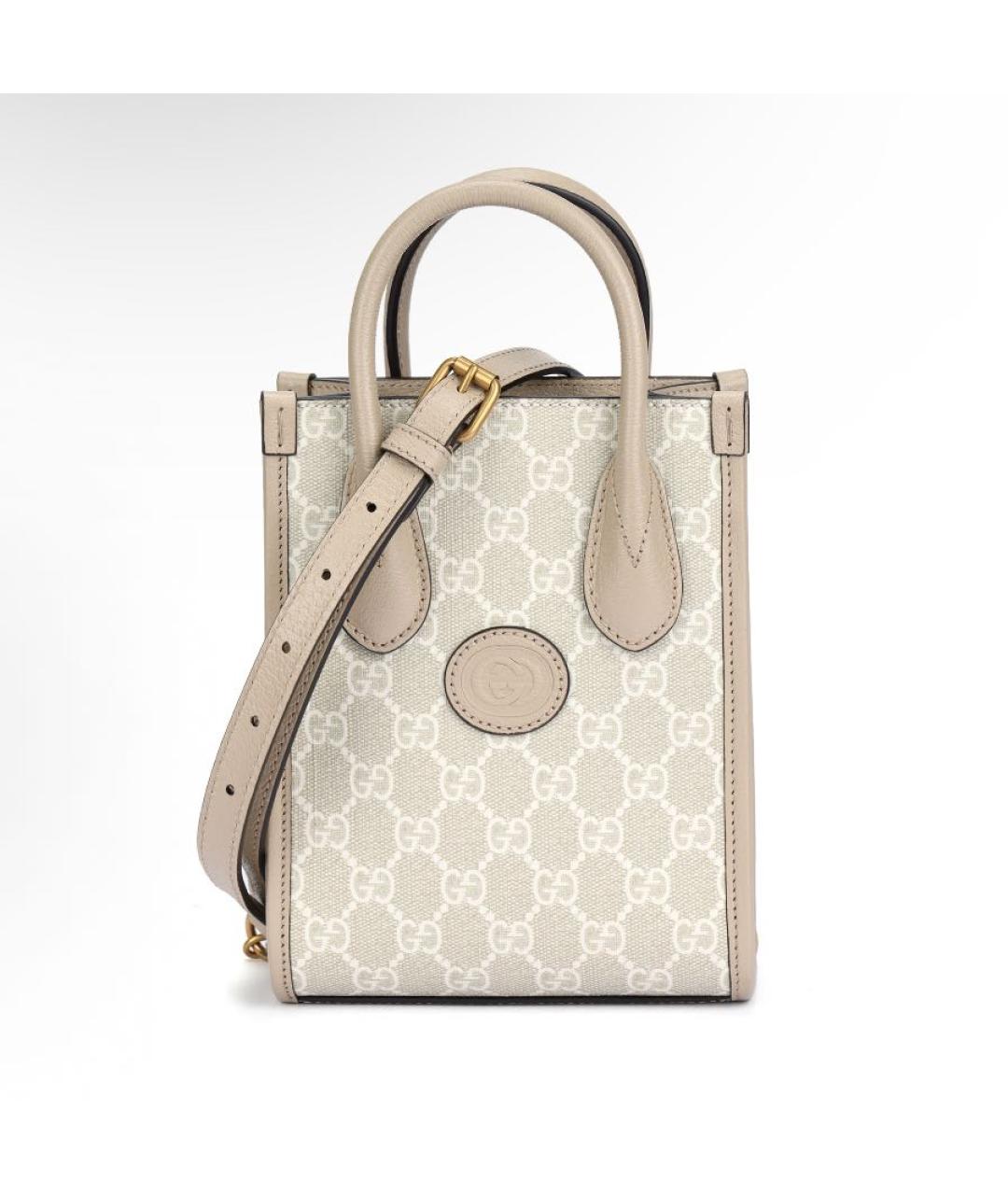 GUCCI Бежевая сумка с короткими ручками, фото 4