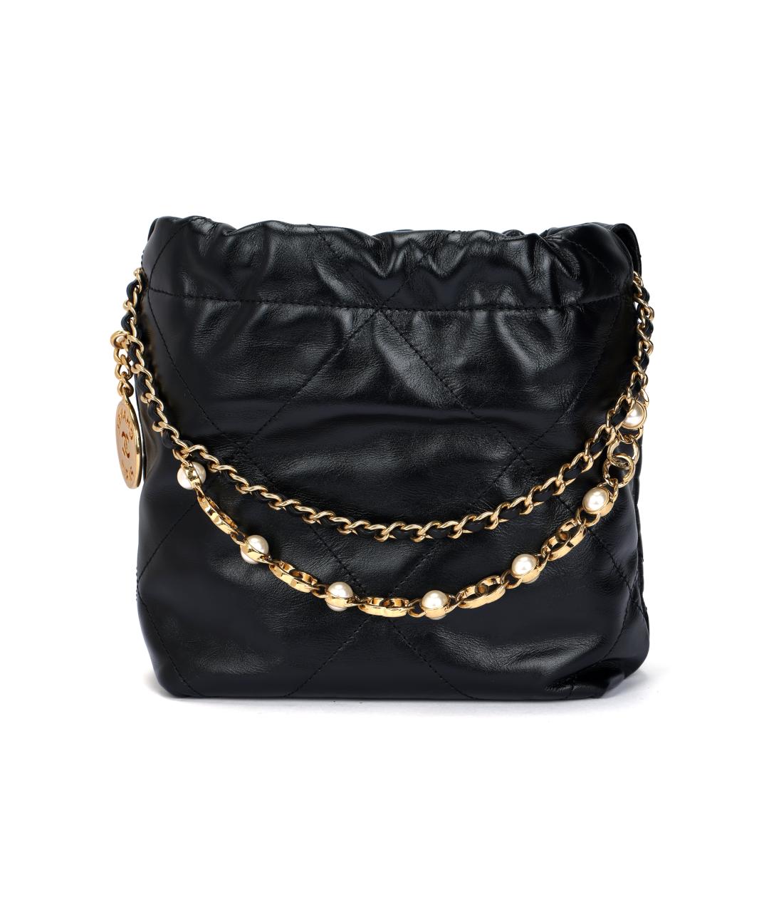 CHANEL Черная кожаная сумка через плечо, фото 3
