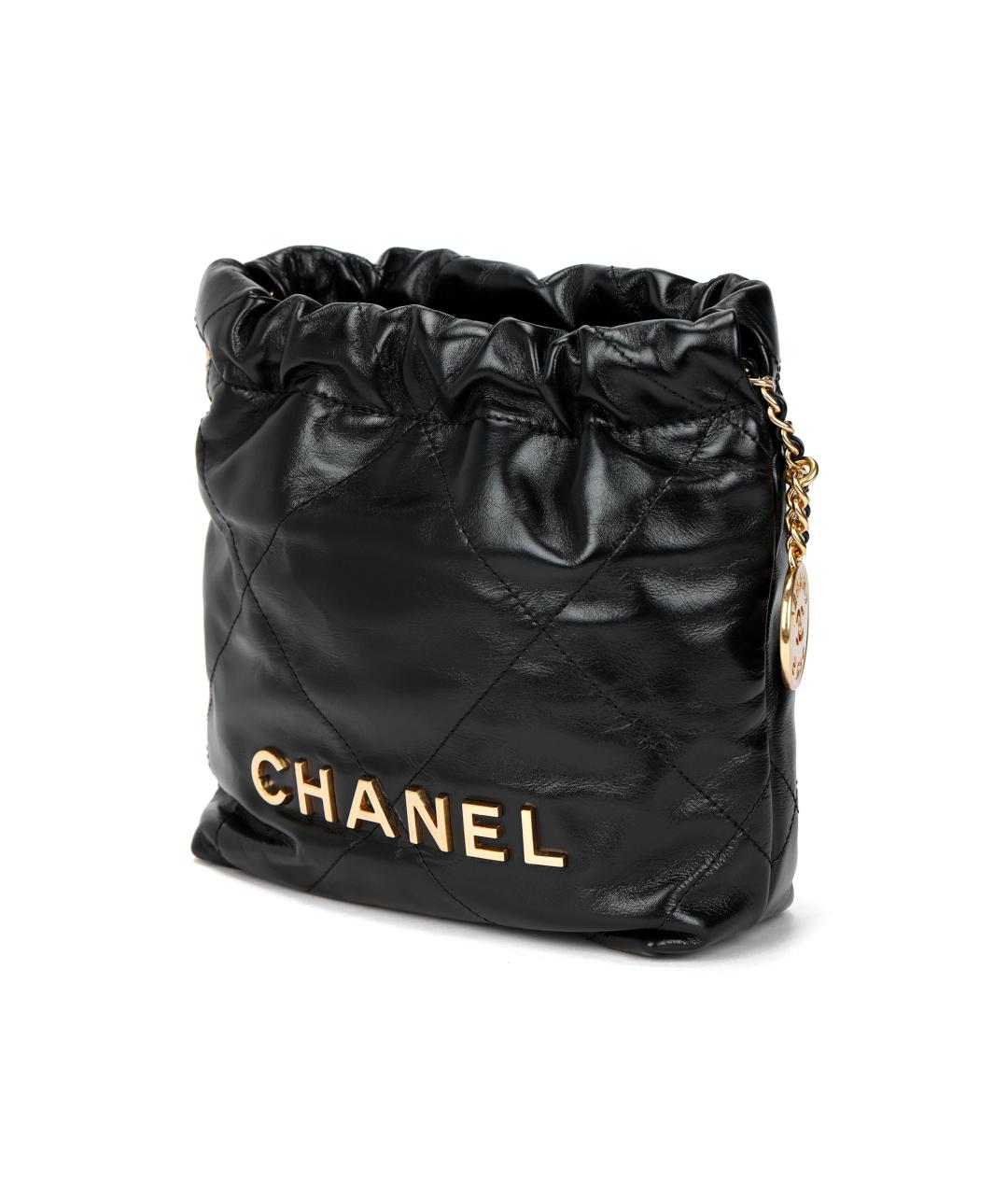 CHANEL Черная кожаная сумка через плечо, фото 2