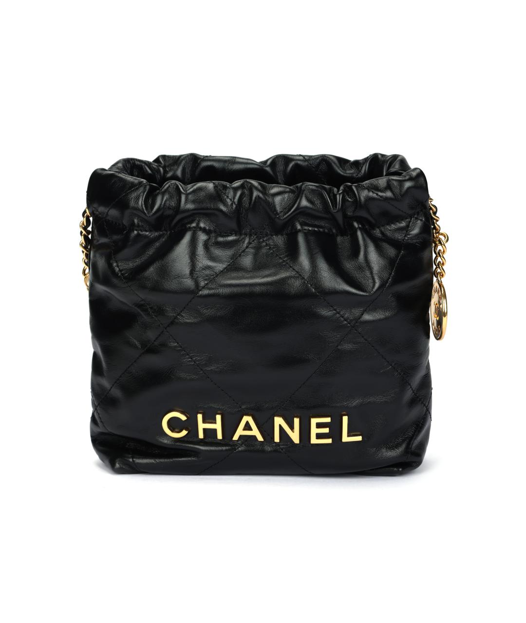 CHANEL Черная кожаная сумка через плечо, фото 5