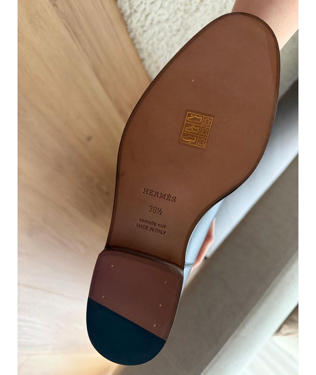 HERMES Черные кожаные ботинки, фото 6