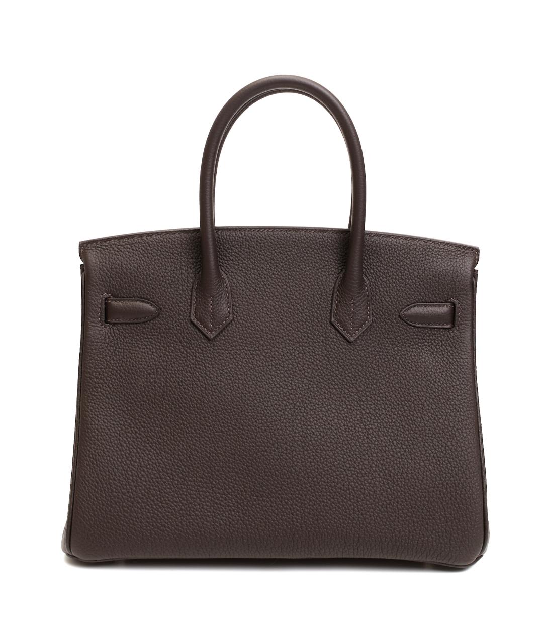 HERMES Коричневая кожаная сумка тоут, фото 3