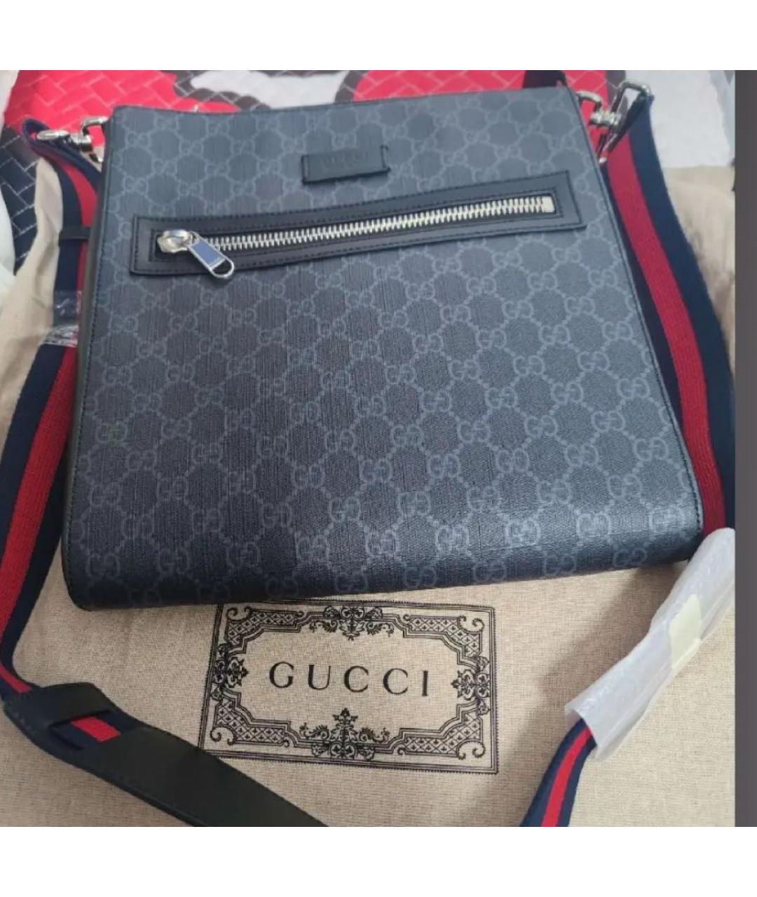 GUCCI Черная барсетка, фото 4