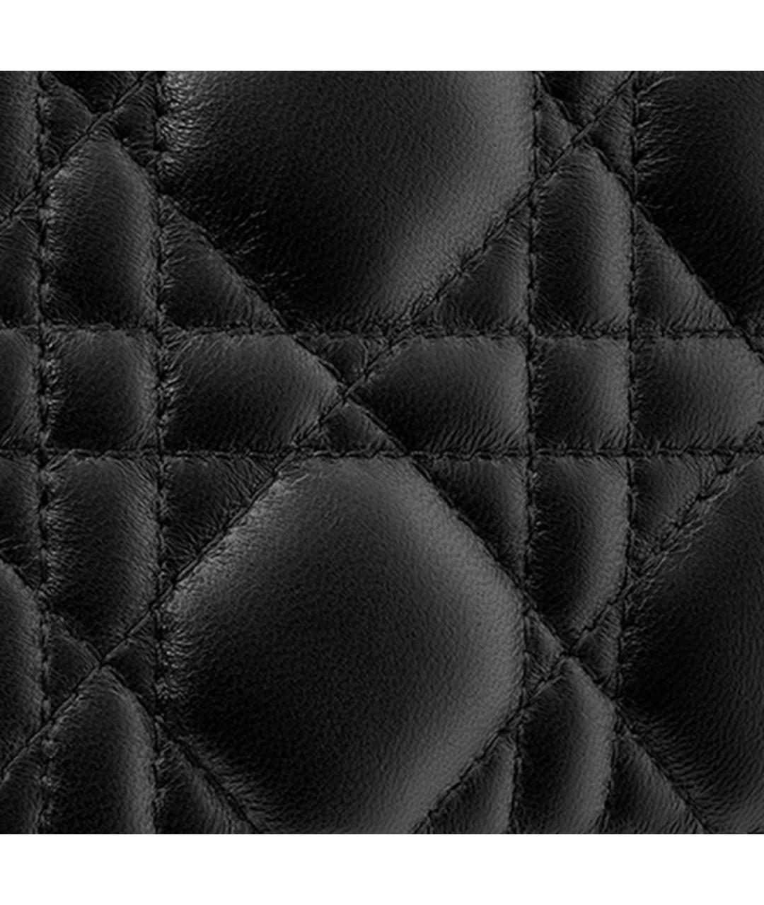 CHRISTIAN DIOR Черная кожаная сумка через плечо, фото 5