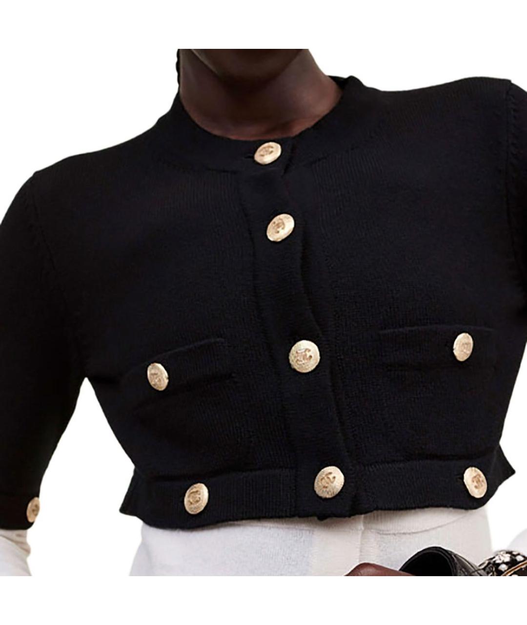 CHANEL Черный кашемировый джемпер / свитер, фото 4