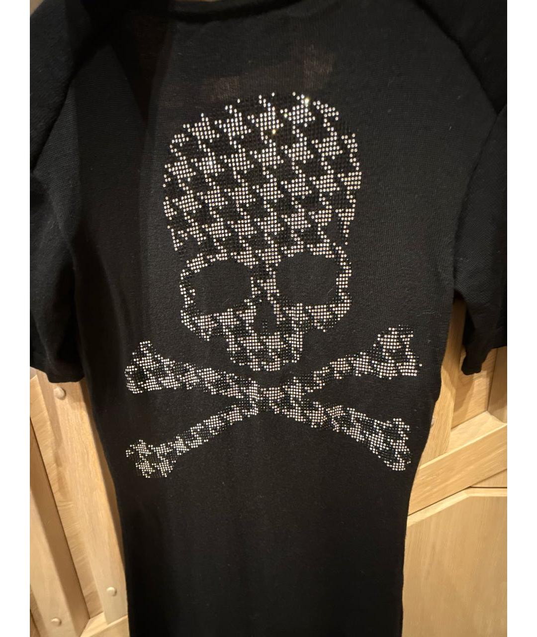 PHILIPP PLEIN Черный кашемировый джемпер / свитер, фото 4