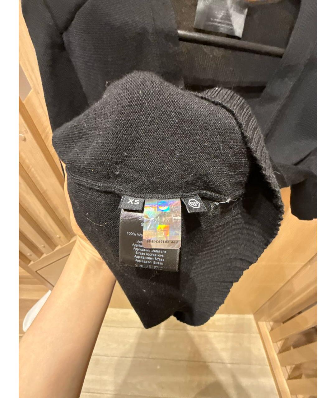 PHILIPP PLEIN Черный кашемировый джемпер / свитер, фото 5