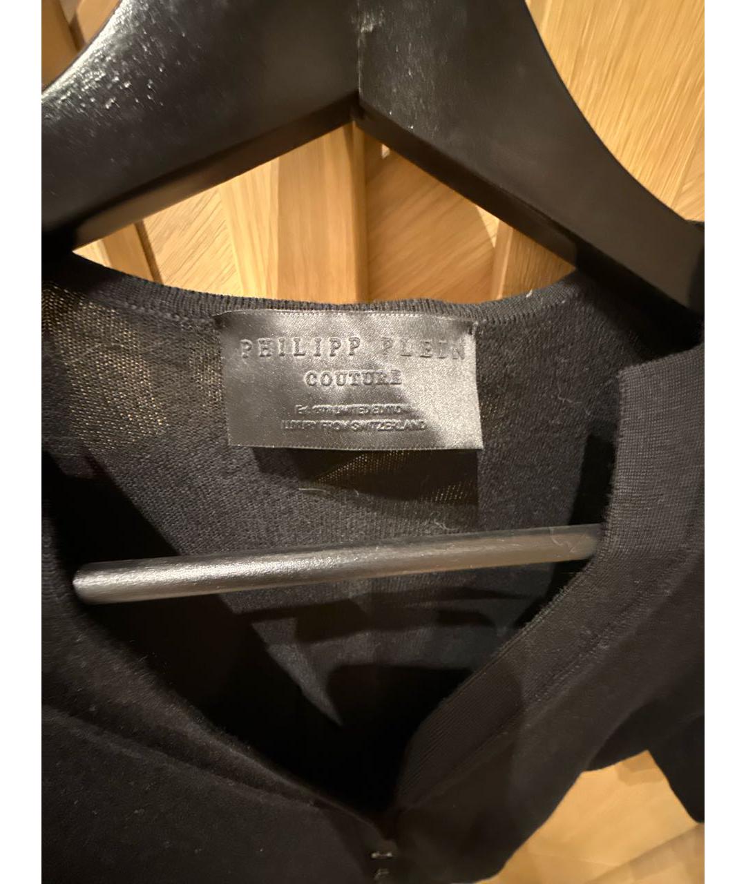 PHILIPP PLEIN Черный кашемировый джемпер / свитер, фото 3