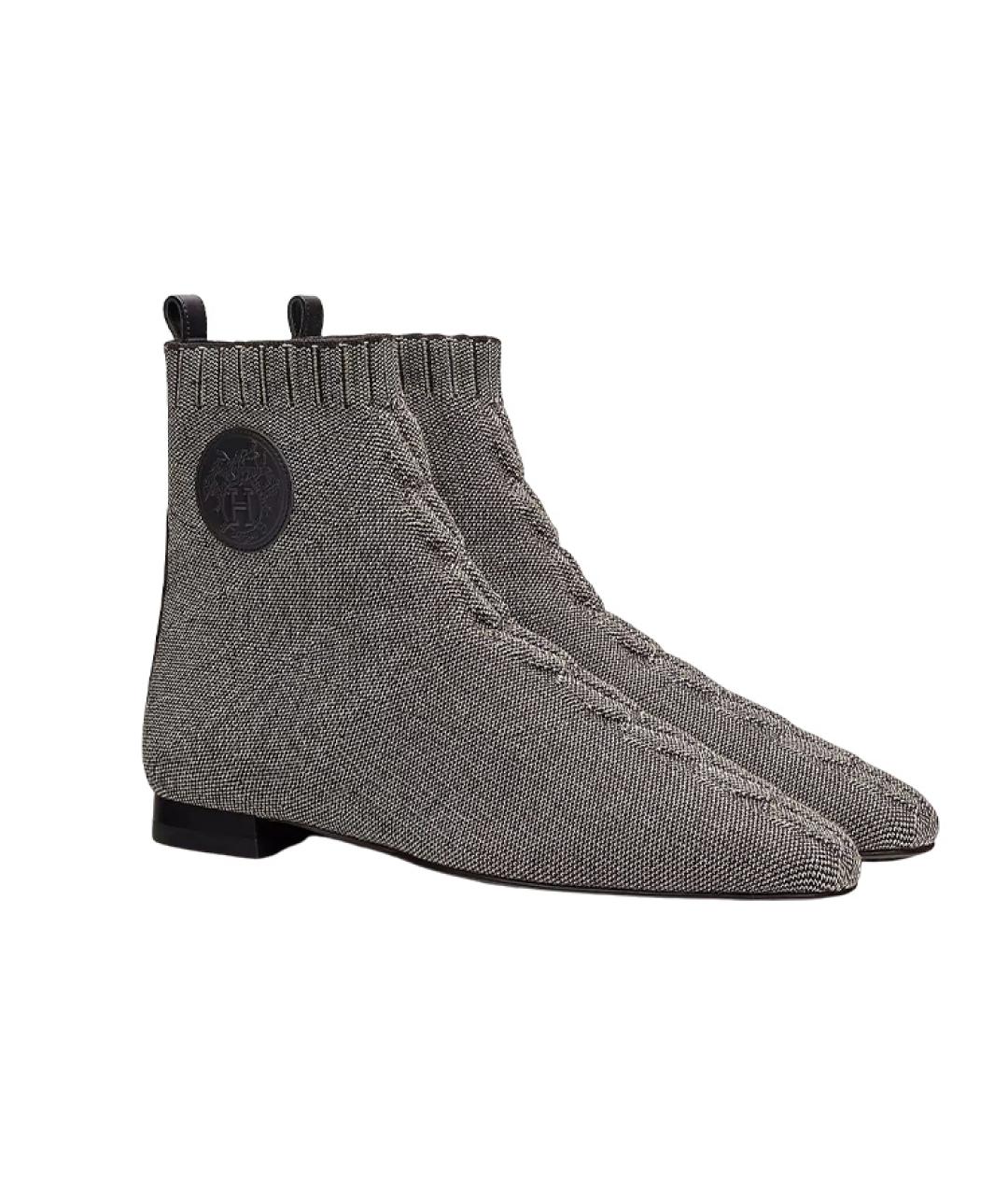 HERMES Серые ботильоны, фото 4