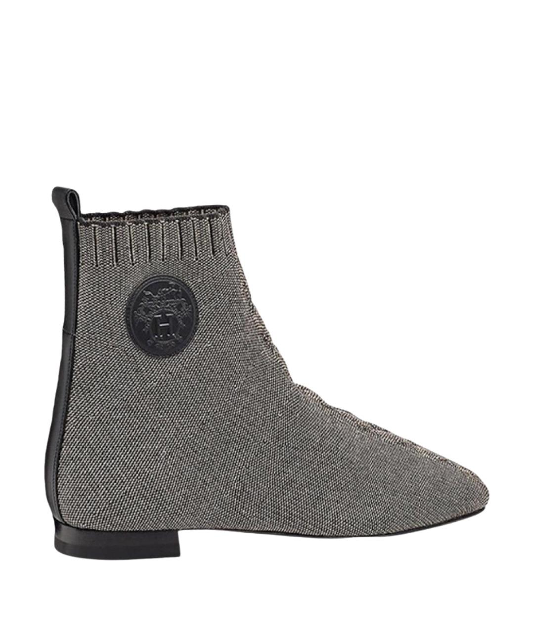 HERMES Серые ботильоны, фото 1