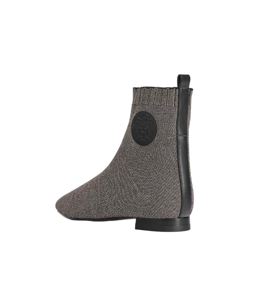 HERMES Серые ботильоны, фото 5