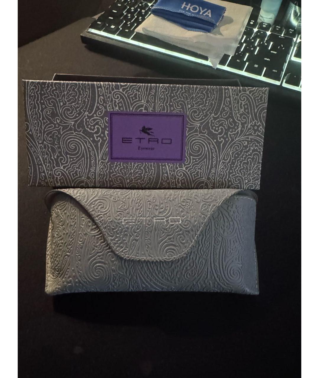 ETRO Черные пластиковые солнцезащитные очки, фото 8